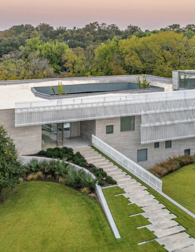 Luxury modern aerial view.